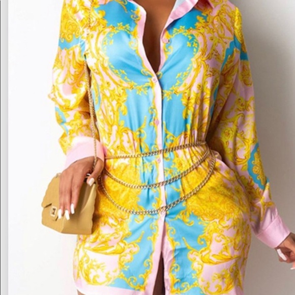 Dresses & Skirts - New Women Sexy  Collar Long Sleeve Dress large